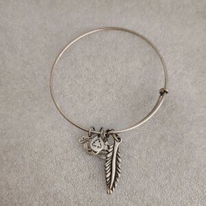 Alex and Ani Alex and Ani Feather Silver Charm Bracelet Bangle       167